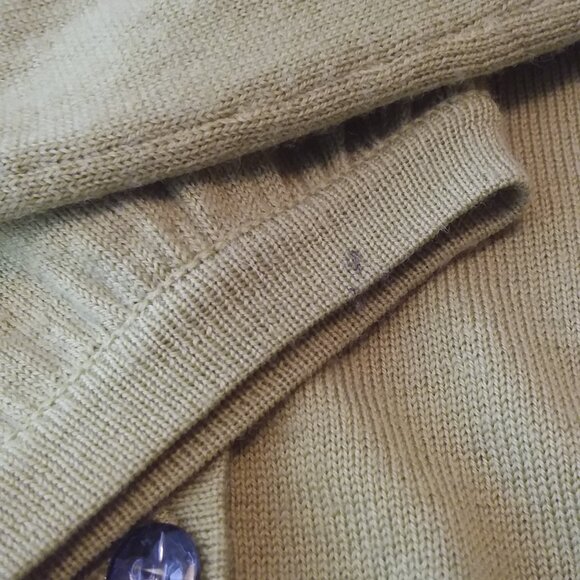Boden Women's Size 12 Chartreuse Button Up Wool Cardigan - Picture 4 of 7
